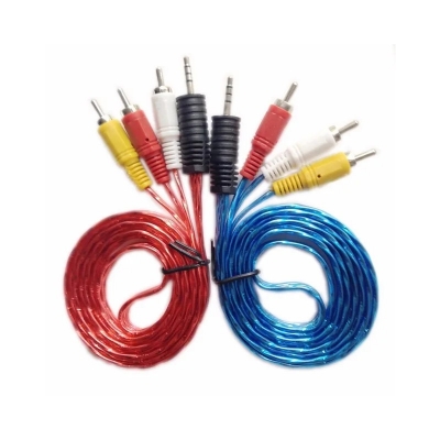 Picture of 3.5mm to 3 RCA A/V Audio Video Cable 1.5 Meters (5 Feet) For Camcorder, HDTV, CD/DVD Players, Tablet, DVR, Speaker, Home Theater, TV Box. Multicolor