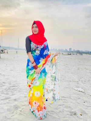 Picture of New Exclusive Design Blue Color Chandini  Soft Silk Digital Print Saree for women - Blue