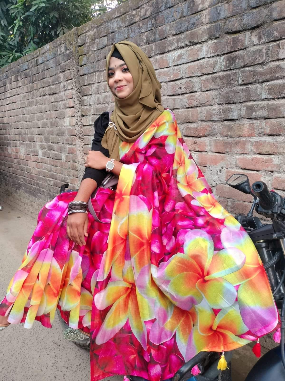 Picture of New Exclusive Design Red Color Chandini  Soft Silk Digital Print Saree for women - Red