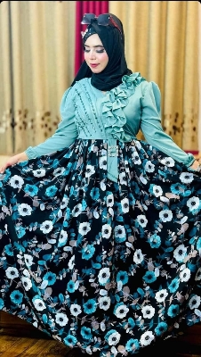 Picture of Special Collection Stiched Gown Dress Georgette Lemon Color Suits For Women - Lemon