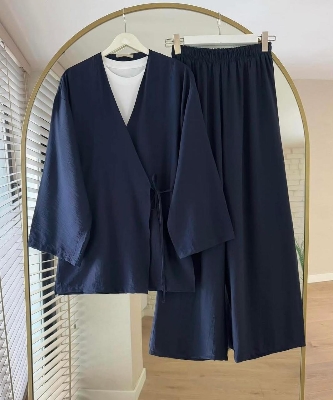 Picture of Western Fashion Ladis Stitched Co-ord set Tops and Pant Vangchur Fabric dress for women - Ash