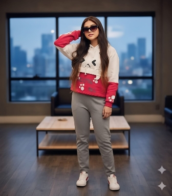 Picture of Women Fashionable Brand new winter Women Hoodies পিকাচু ভাইরাল হুডি Material-china Philips Cotton for women - Maroon