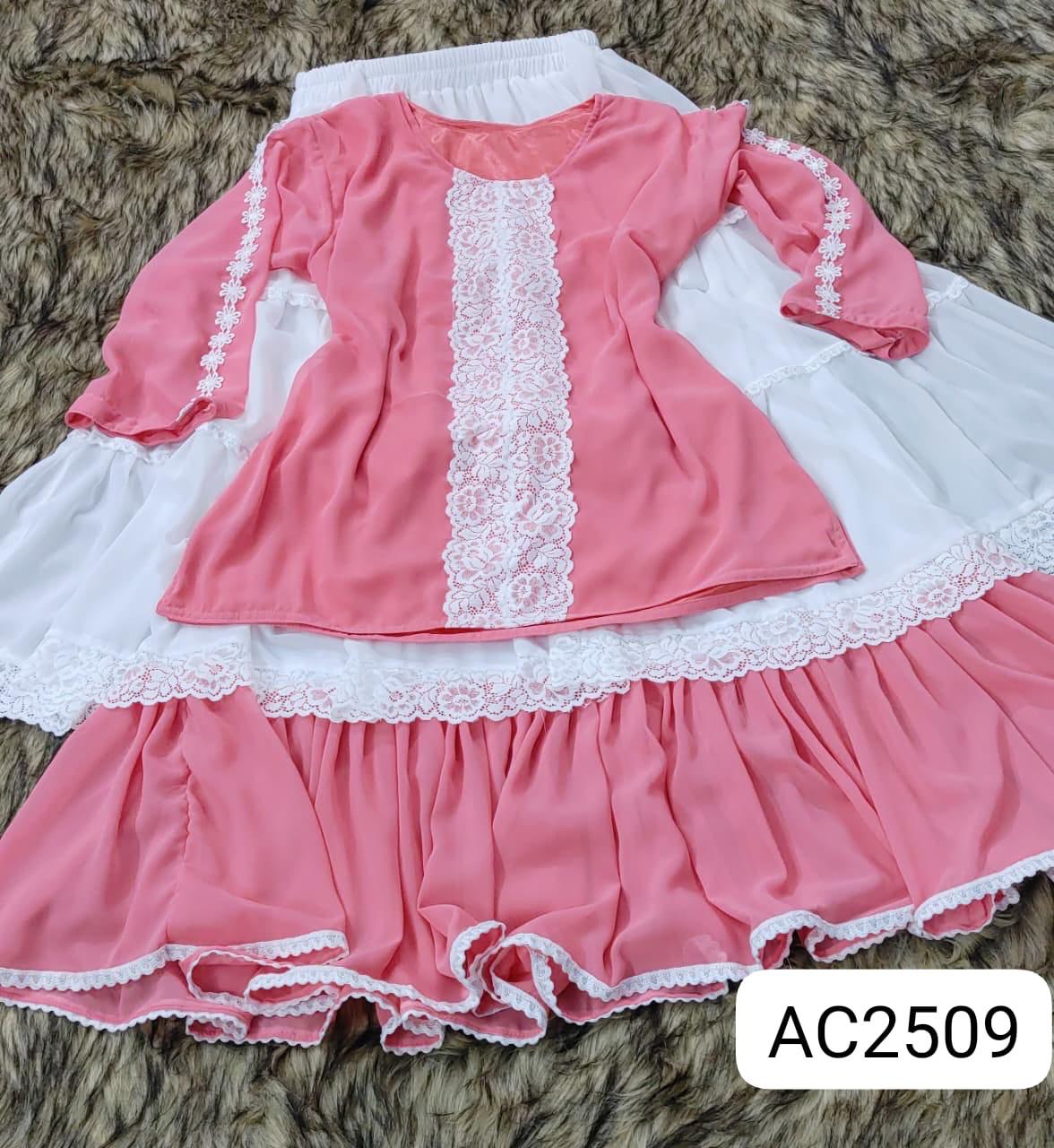 Picture of Western Fashion Ladis Stitched Fancy collection Tops Cherry Georgette and Skart Indian Georgette for women - Pink