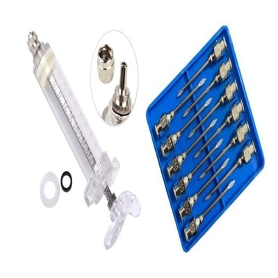 Picture of Adjustable Syringe – 20ml + Steel Animal Injector Syringe Needle (1 Box × 12 pcs)