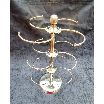 Picture of [Theft Stan  The Connection Rotating Display Stand Bangle Stand decor ( Churi Alna) Rotating Churi Stand stainless steel Bangle Organizer Jewelry Display Stand Bangle Stand decor Churir Alna  Twelve Stick Curi  Stand