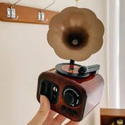 Picture of 1pc,New Music Box, Retro Phonograph Music Box Decoration Ornament Musical Box Table Desk Decoration Valentine's Day Gifts