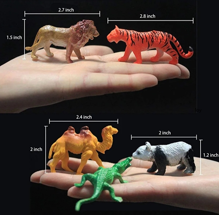 Picture of 32pcs+ full rubber body Mini Animal Zoo set  Exclusive Animal Play Set Mini Animal Zoo- Exclusive Animal Play Sets With More Than  Animal, Fence, Tree Etc. Learning Games For Boys Girls Kids Toddlers