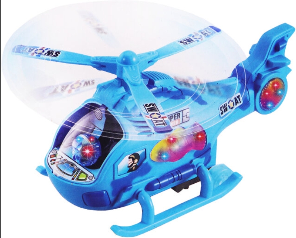 Picture of 3D and lighting bettary control with music  helicopter for kids Aseenaa Musical And 3D Led Lights Helicopter Toy For Boys Girls360 Degree Rotation Aeroplan Vehicle Toys For 2-5 Years