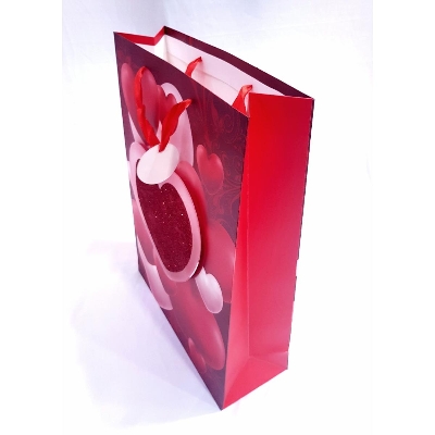 Picture of 3D Paper Gift Bag 16"x12"x4.5"birthday marriage Day valentine Day all occasion gift - Zipper Bag