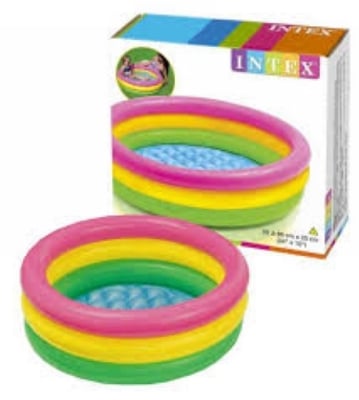 Picture of Baby Bath Tub, Baby Swimming Pool with Pumper (34 X10inch)- Multicolor