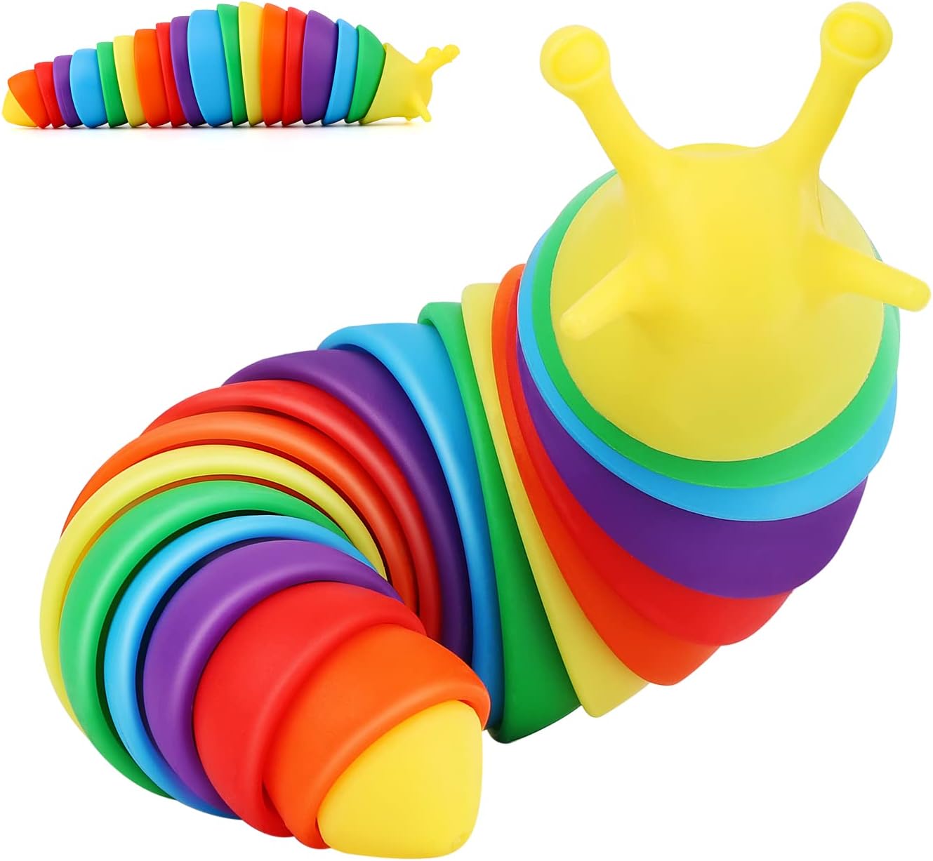 Picture of Baby Toy Food Grade Articulated Stretch Slug Fidget Sensory Toy - Baby Toys......Fidget Slug 3D Printed Articulated Slug Fidget Toy