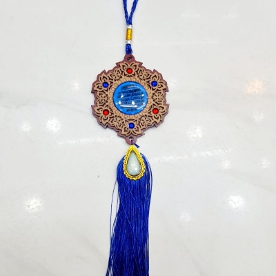 Picture of Car hanging decoration show Islamic aytul kursi and Allah  Hanging Decorative Ayatul kursi Showpiece Hanging Decorative Piece of Allah's Name in Arabic forCars