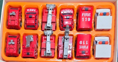 Picture of Children Brain Development Toys Realistic Alloy Fire Rescue Series Toy Car Flea Market
