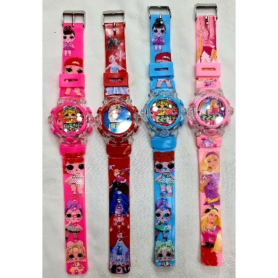 Picture of Digital Watch light music for Baby Pink purple red hello kitty Barbie frozen New Digital And Fashionable Smart Design Baby Watch