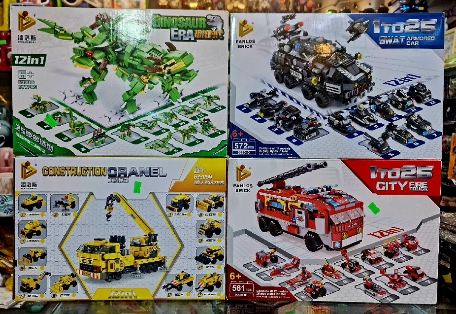 Picture of Dinosaur Era Blocks Set For Kids of Robot Mega City Building Police SWAT and Firefighter Brain Development Game Construction Cranel