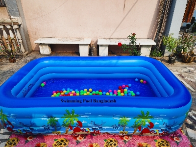 Picture of Enjoy Quality Family Time with Inflatable Paddling Bathtub - Safe and Fun for Kids : Length-150Cm