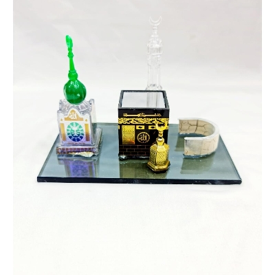 Picture of Glass Mokka Sharif Show piece | Kaba Ghar Showpiece For Home Decoration or Birthday Gift