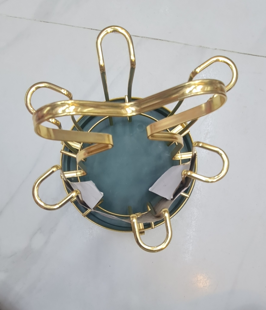 Picture of Glass Stand Excellent Quality Dining Table Glass Stand - White And Silver- Elevate Your Dining Experience With This Stylish And Functional Stand