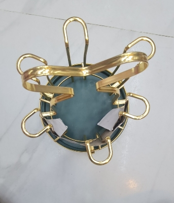 Picture of Glass Stand Excellent Quality Dining Table Glass Stand - White And Silver- Elevate Your Dining Experience With This Stylish And Functional Stand