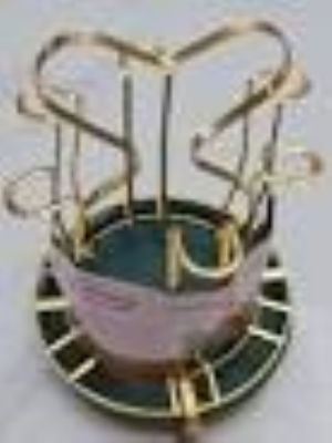 Picture of Glass Stand Excellent Quality Dining Table Glass Stand - White And Silver- Elevate Your Dining Experience With This Stylish And Functional Stand