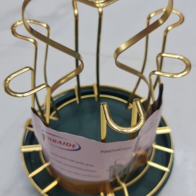 Picture of Glass Stand Excellent QualityProduct Dining Table Glass Stand colour white and silver