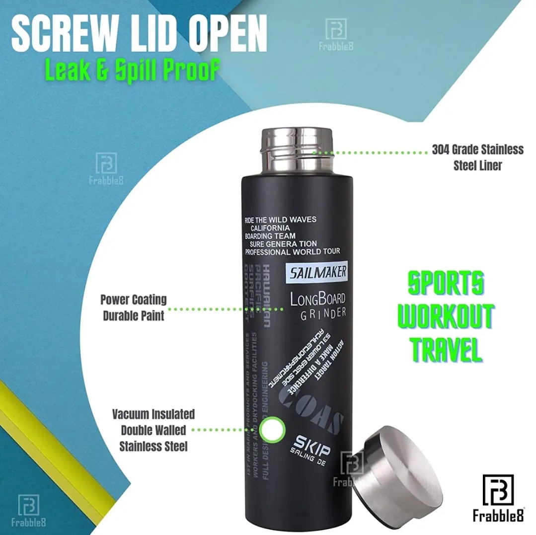 Picture of Hot and Cold temperature Holding Thermal Insulated New Stainless Steel Water Bottle - Your Drink Stays Cold or Hot for Hours