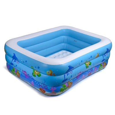 Picture of Kids Baby Children lInflatable Swimming Pool Bath Tub ....Enjoy Quality Family Time with Inflatable Paddling Bathtub - Safe and Fun for Kids : Length-130Cm
