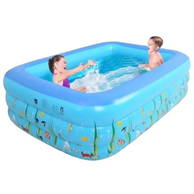 Picture of Kids Baby Children lInflatable Swimming Pool Bath Tub ....Enjoy Quality Family Time with Inflatable Paddling Bathtub - Safe and Fun for Kids : Length-130Cm