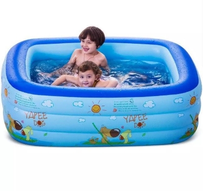 Picture of Kids Baby Children lInflatable Swimming Pool Bath Tub Portable Outdoor Summer Water Fun Play Toy ( 120cm 4.5 Feet /3 Feet)