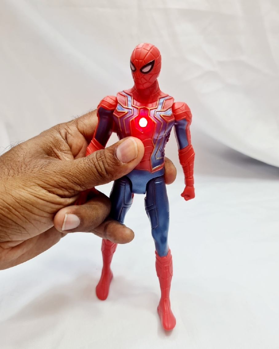 Picture of Marvel Avengers New 4 Design Series Spiderman PVC Action Super Hero Figure Model Toy With Lighting For Kids