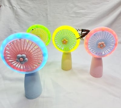 Picture of NEW Portable mini rechargeable travel fan for indoor and outdoor use Premium Quality - Rechargeable Folding Fan With LED Light- Signifying Quality