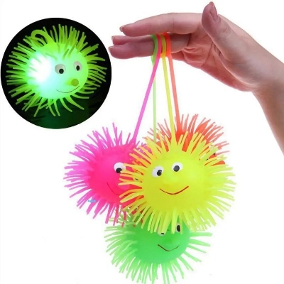 Picture of Plastic Toy with Light  Pink Lighting Puffer Soft Ball Rubber Soft Octopus Balls big size