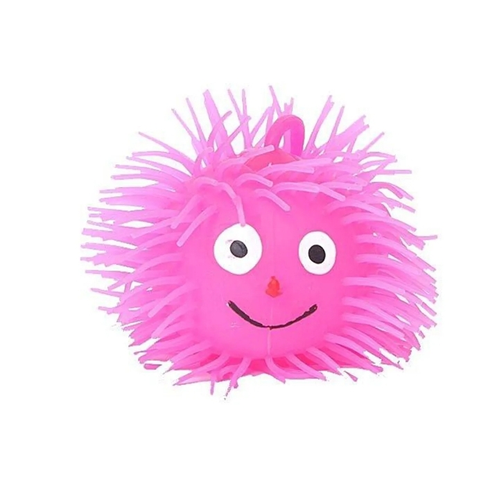 Picture of Plastic Toy with Light  Pink Lighting Puffer Soft Ball Rubber Soft Octopus Balls big size