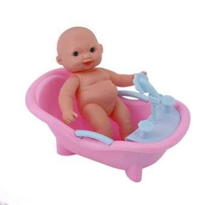 Picture of UR Simulated Infant Early Educational Play Set Doll Handmade Baby Bath Bathtub