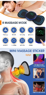 Picture of Massage Sticker for Neck and Lower Back | MNK SHOP (Black)