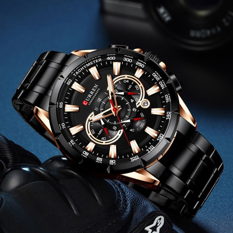 Picture of CURREN 8363 Original Watch for Men – Rose Gold Black