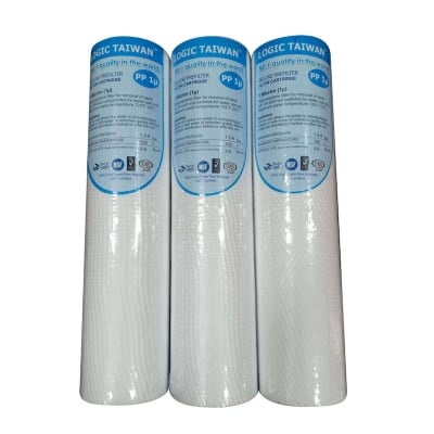 Picture of Water Purifer Logic Taiwan 10 Inch 5 Micron Dot Dot PP Filter 3pcs ( 100.gm ). - Water Jar - White