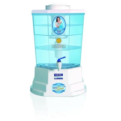 Picture of Kent Gold Plus 20Liter Gravity Based Water Purifier, White and Blue - White