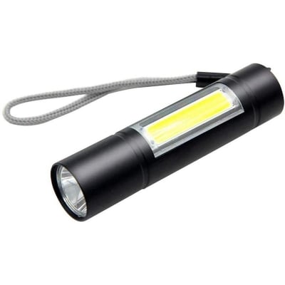 Picture of Mini Flashlight, Mini Pocket COB Torch Waterproof LED Pen Flashlight,Mini Super Bright Rechargeable Pen Light for Outdoor Hiking Biking Camping... - Black