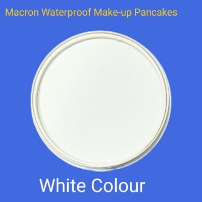 Picture of GOPINATH Macron Waterproof Pan Cake Sun Tone Makeup Concealer 40g, Shade White.