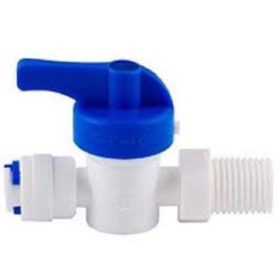Picture of Plastic RO Water Purifier Inlet PVC Ball Valve (Gate Valve) 1/4" On/Off Diverter Gate Valve