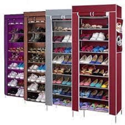Picture of 9-Layer Non-Woven Shoe Cabinet, Easy to Assemble, Entrance, Shoe Storage Box, Closet, Furniture, high Shoe Rack, - Multicolor