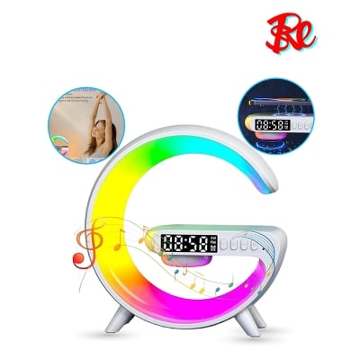 Picture of RGB LED Lamp with Multifunction Wirless Charger, Study Table Decorative Lamp - White