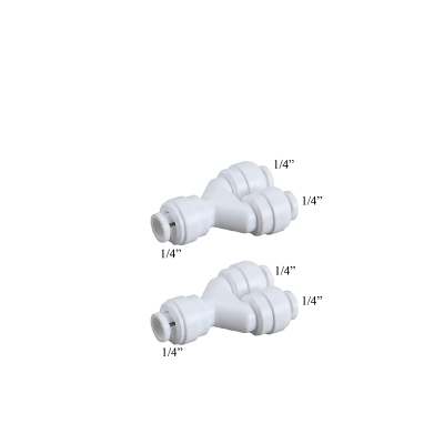 Picture of Water Purifier Tube Connector Te Elbow Y type 1/4 inch - White