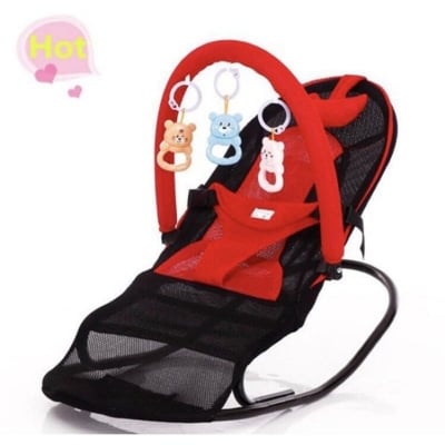 Picture of Ergonomic Baby Bouncer Rocker – Mesh Fabric with Play Toys - Multicolor