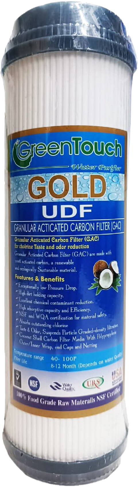 Picture of 10'' 3 in One PP+UDF+CTO for water Purification System - White