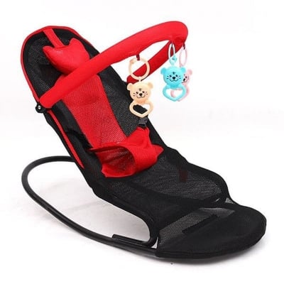 Picture of Ergonomic Baby Bouncer Rocker – Mesh Fabric with Play Toys - Multicolor