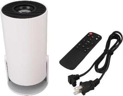 Picture of Portable Projector, 4K 1080P Support 2.4 5G V5.2,270° Rotatable - White