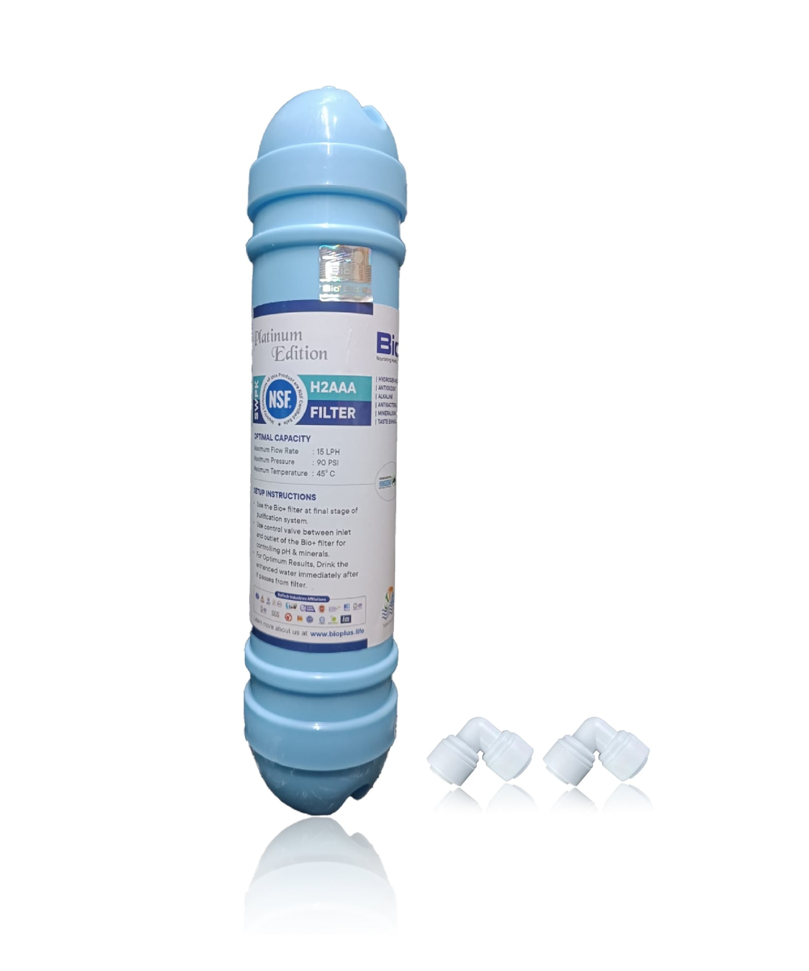 Picture of Bio+ H2AAA Water Purifier Filter – High Pressure Tolerance, Taste Enhancer, 45°C Rated