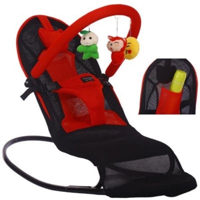 Picture of Ergonomic Baby Bouncer Rocker – Mesh Fabric with Play Toys - Multicolor